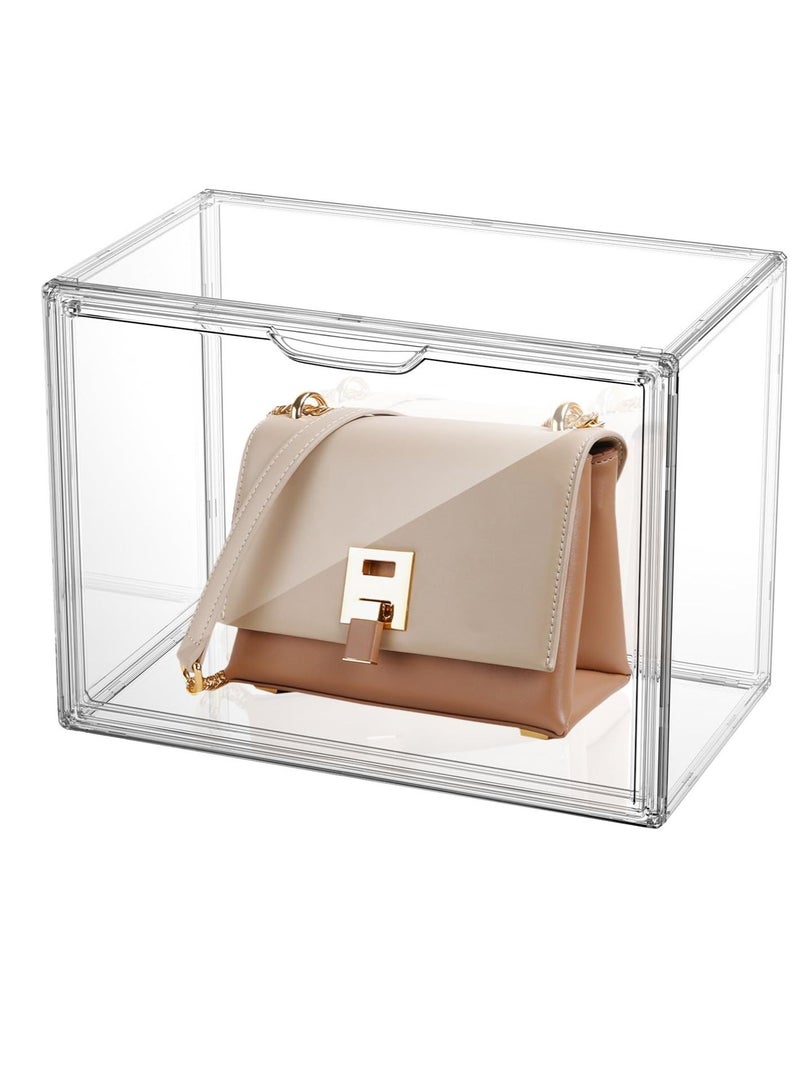 Acrylic Display Case Plastic Storage Boxes, Clear Handbag Display Case, Acrylic Purse Storage Organizers, Plastic Storage Boxes, for Handbags, Shoes, Collectibles, Cosmetic and Toys  - Image 1