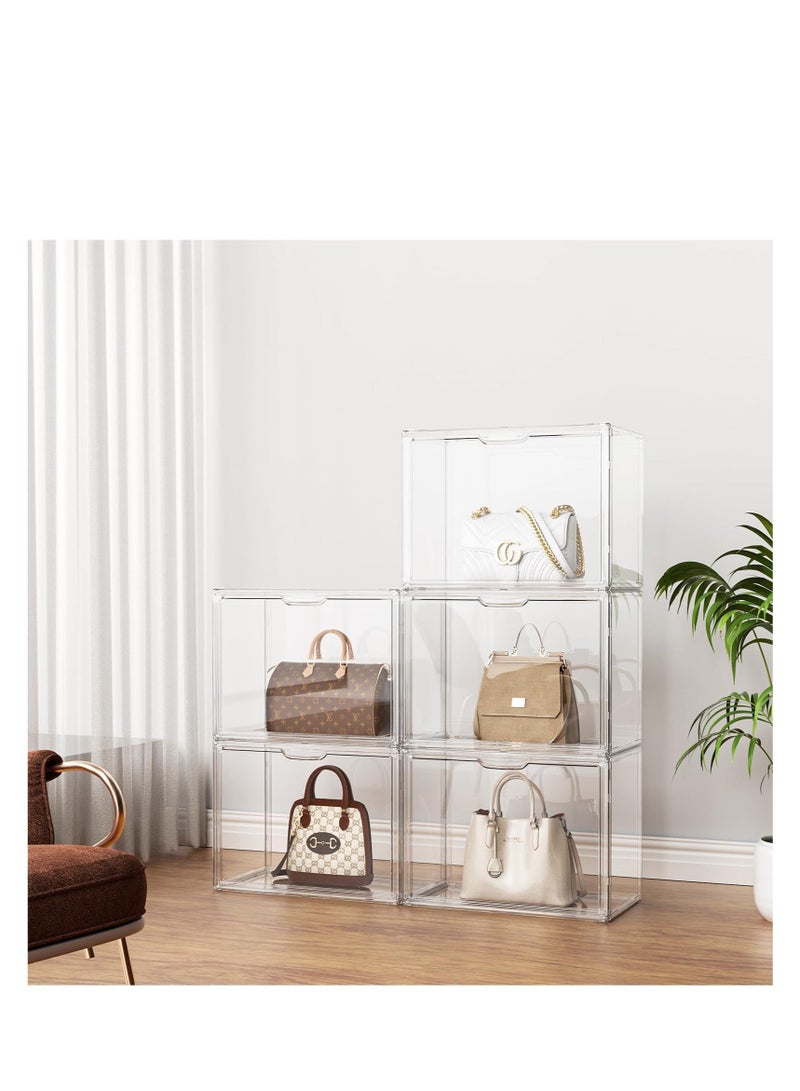 Acrylic Display Case Plastic Storage Boxes, Clear Handbag Display Case, Acrylic Purse Storage Organizers, Plastic Storage Boxes, for Handbags, Shoes, Collectibles, Cosmetic and Toys  - Image 5