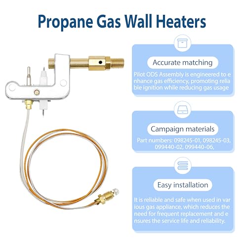 ActyGo Replacement Vent Free Propane Gas Wall Heaters Pilot ODS 120630-02 fits Vanguard Comfort Flame Glo-Warm Cozy Heat Kozy World Pro Com Desa International etc - Image 2