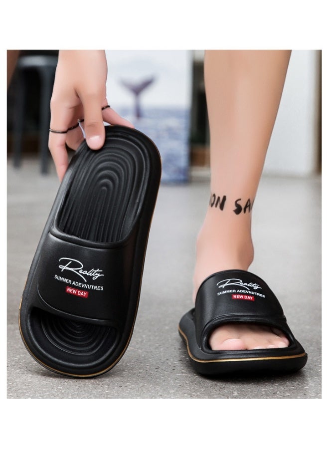 NIBEMINENT Men's Summer Outdoor Non-Slip Wearable  Slippers Soft Sole Comfortable Beach Shoes Trendy Brand Casual Slippers  - Image 4