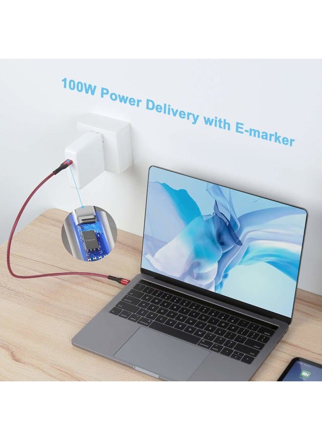 Fasgear USB C to Type C Cable, 1 Pack USB 3.1 Type C Gen 2 Fast Charge Cable, 100W 20V/5A Power Delivery, 10Gbps Data Transfer, 4K@60Hz Video Output, Compatible for Type-C Device (1.6ft, Red) - Image 3