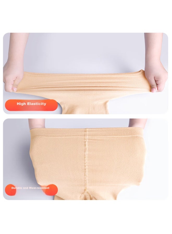 Aiwuge Aiwuge Children's Dance Leotard, Skin Color, Invisible Practice Outfit, Girls' Flesh-colored Base Layer Set, M Size, Non-lined - Image 4