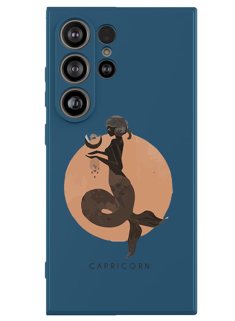 Theodor Protective Slim Fit Case Liquid Silicone Cover with Full Body Protection Anti-Scratch Shockproof Case For Samsung Galaxy S25 Ultra (Blue) - Capricorn - Image 1