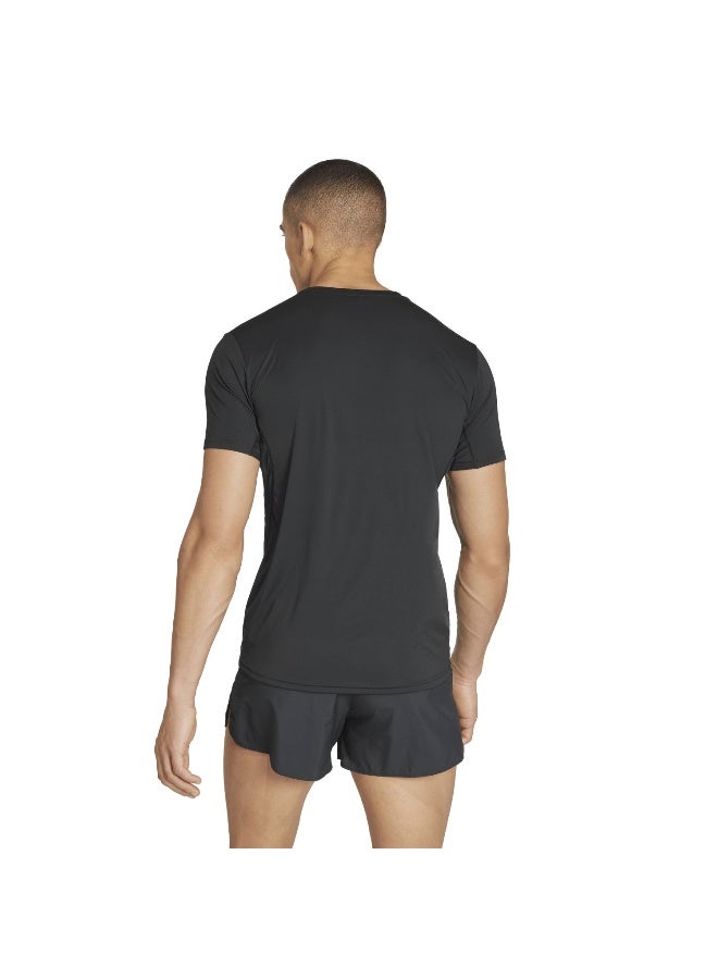 Adidas Adidas Adizero E Tee M Black Running T-Shirts For Men - Image 4