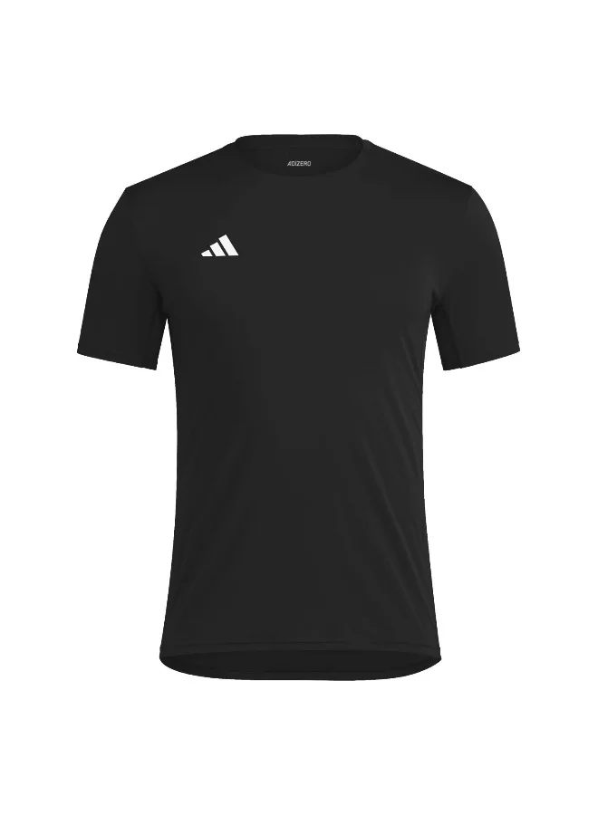 Adidas Adidas Adizero E Tee Black Running T-Shirts For Men XS