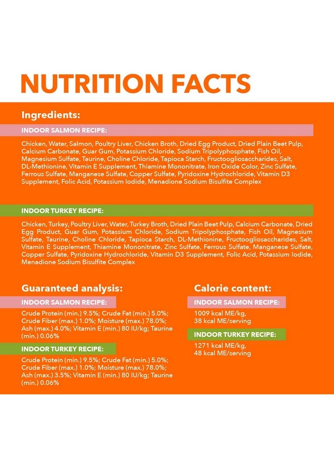 IAMS PERFECT PORTIONS Indoor Adult Grain Free* Wet Cat Food Pate Variety Pack, Salmon Recipe and Turkey Recipe, 2.6 oz. Easy Peel Twin-Pack Trays 24 Count, (Pack of 2) - Image 5