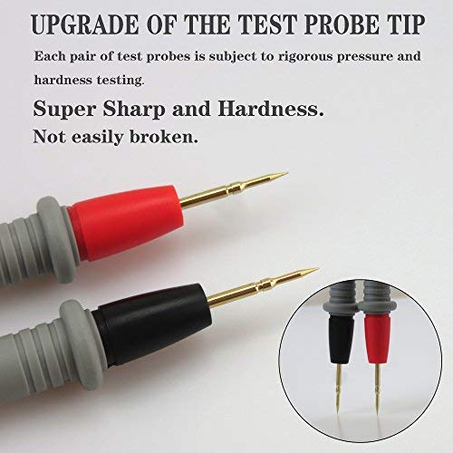 TKDMR 1000V 20A Ultra-Sharp Multimeter Meter Tester Needle Point 35″ / 90 cm Gold-Plated Test Probe Lead - Image 3