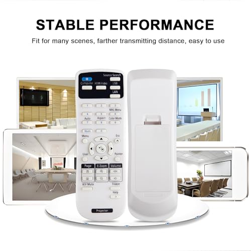 Ewo'S Universal Projector Remote Control For Epson Home Cinema, Powerlite, Eb-, Ex, Vs, H, Brightlink, Emp- Series Projectors. - White - Image 4