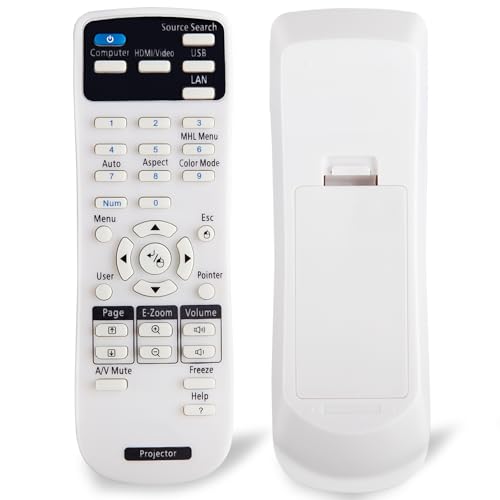 Ewo'S Universal Projector Remote Control For Epson Home Cinema, Powerlite, Eb-, Ex, Vs, H, Brightlink, Emp- Series Projectors. - White - Image 1