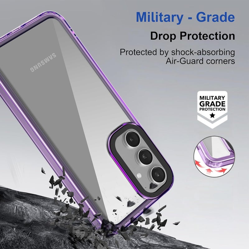 ZAPCASE Back Case Cover for Samsung Galaxy S24 FE 5G | Compatible for Samsung Galaxy S24 FE 5G Back Cover | Case Cover with Camera Protection | (TPU + PC | Translucent Purple) - Image 3