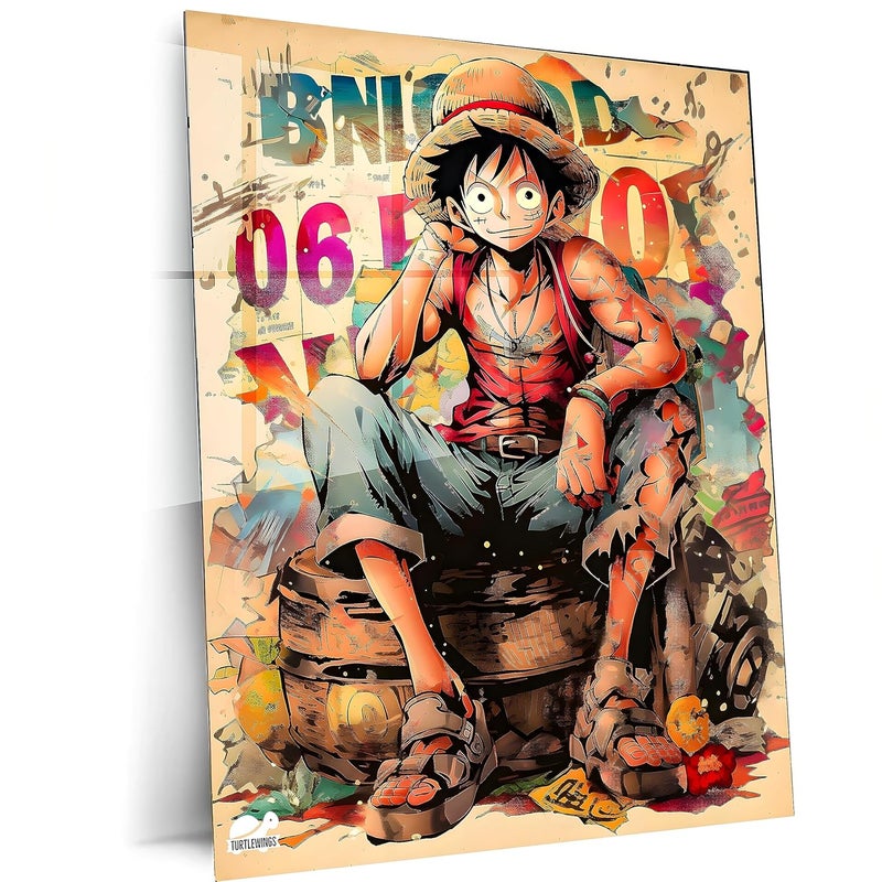 TURTLEWINGS Dynamic Journeys One Piece Anime Poster Frames HD Metal Print 12 8 inch