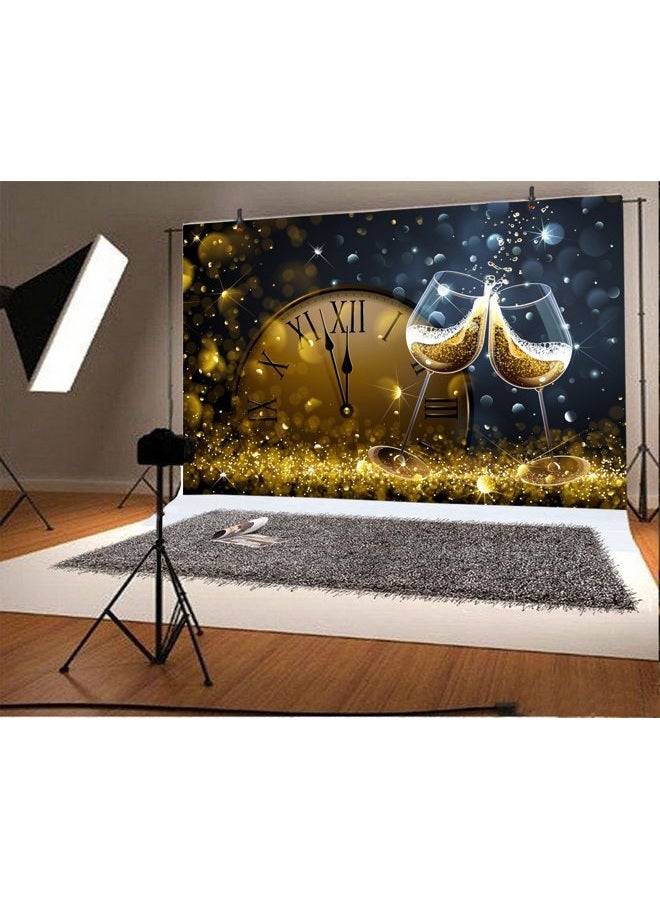 LFEEY New Year Backdrops for Photography LFEEY 10x8ft Vinyl Cocktail Wine Party Photoshoot Poster Twelve o'Clock 2023 New Year's Eve Bokeh Photo Background Photo Studio Props  - Image 2