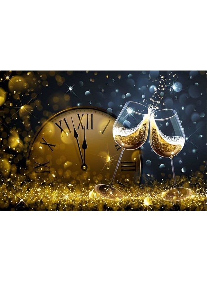 LFEEY New Year Backdrops for Photography LFEEY 10x8ft Vinyl Cocktail Wine Party Photoshoot Poster Twelve o'Clock 2023 New Year's Eve Bokeh Photo Background Photo Studio Props  - Image 5