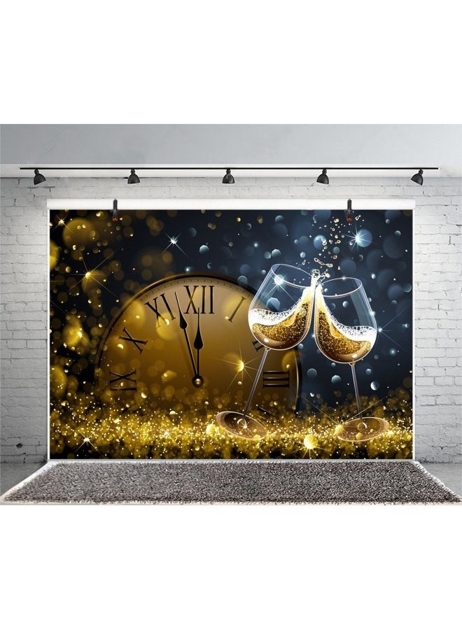 LFEEY New Year Backdrops for Photography LFEEY 10x8ft Vinyl Cocktail Wine Party Photoshoot Poster Twelve o'Clock 2023 New Year's Eve Bokeh Photo Background Photo Studio Props  - Image 4