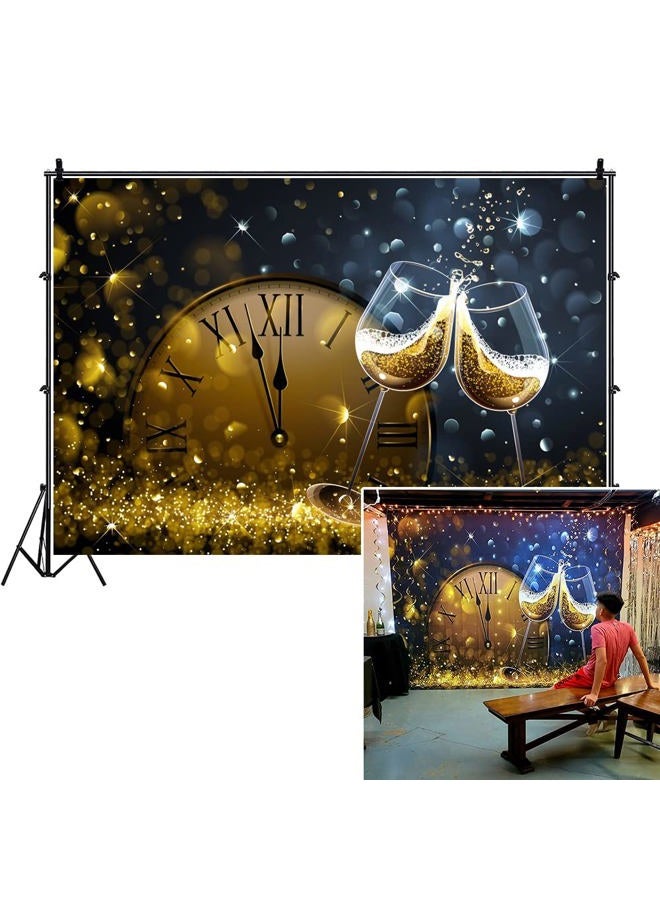 LFEEY New Year Backdrops for Photography LFEEY 10x8ft Vinyl Cocktail Wine Party Photoshoot Poster Twelve o'Clock 2023 New Year's Eve Bokeh Photo Background Photo Studio Props  - Image 1
