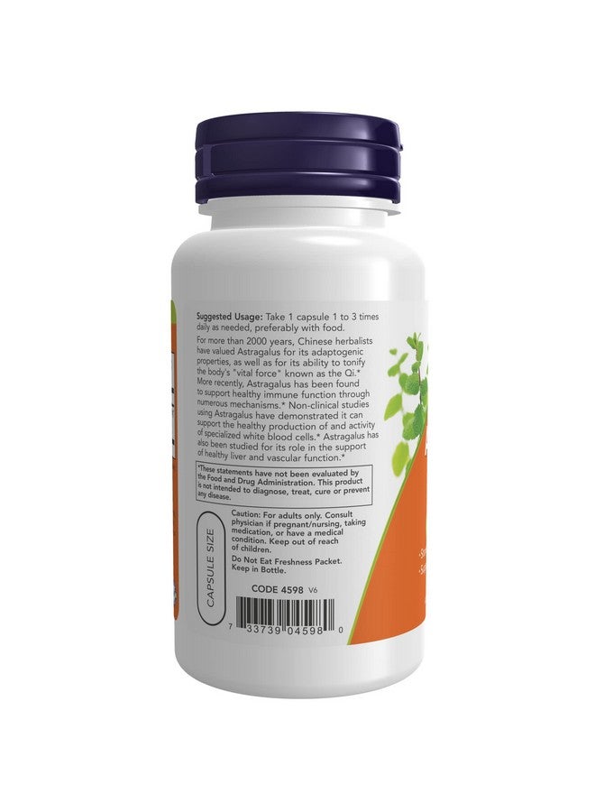 now مستخلص الأستراجالوس 500 ملغ (موحد إلى 70% من البوليسكاريدات) 90 كبسولة نباتية - Image 4