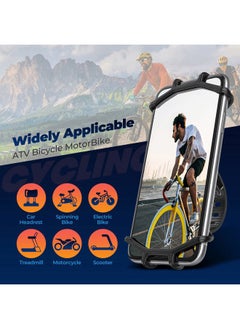 ORIbox Bike Phone Mount, Motorcycle Handlebar Mount, 360° Rotation Silicone Bicycle Phone Holder, Compatible with iPhone 13/12/11 Pro Max XS Max XR X 8 7 6S Plus SE 2022 12 mini,Samsung Galaxy  - Image 3