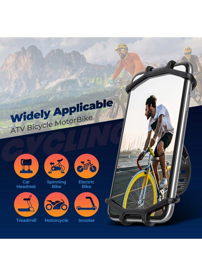 ORIbox - Bike Phone Mount, Motorcycle Handlebar Mount, 360° Rotation Silicone Bicycle Phone Holder, Compatible with iPhone 13/12/11 Pro Max XS Max XR X 8 7 6S Plus SE 2022 12 mini,Samsung Galaxy - Image 1