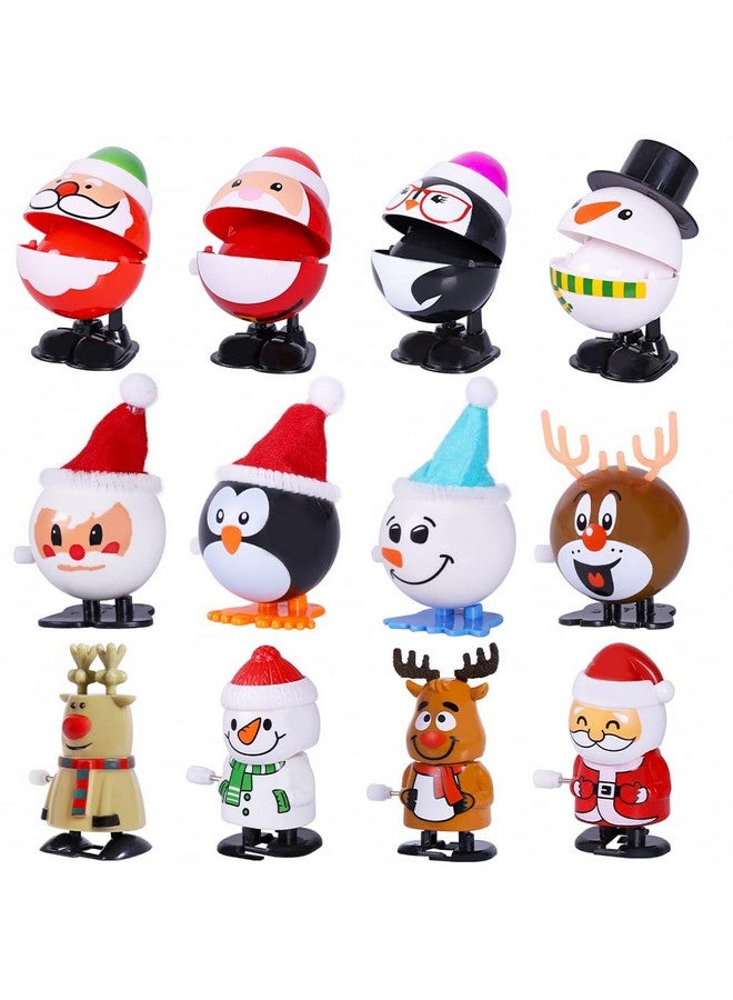 ماكس فن مجموعة من 12 قطعة من ألعاب حشو الجوارب التي تعمل باللف لهدايا حفلات الكريسماس (ألعاب الكريسماس التي تعمل باللف) - Image 2