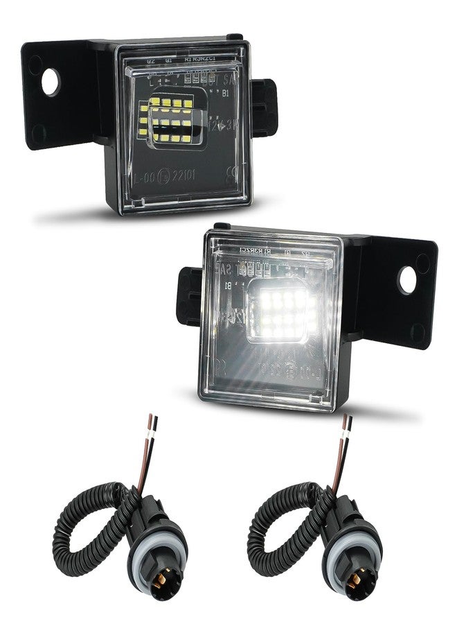 Bestview LED License Plate Lights Tag Lamp Assembly with Socket Wire Harness for 2014-2021 Chevy Silverado GMC Sierra 1500 2500HD 3500HD Colorado Canyon Pickup Truck Rear License Plate Lamp,Pack of 2 - Image 1