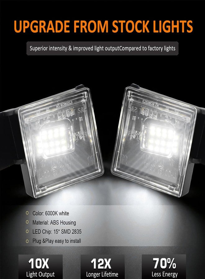 Bestview LED License Plate Lights Tag Lamp Assembly with Socket Wire Harness for 2014-2021 Chevy Silverado GMC Sierra 1500 2500HD 3500HD Colorado Canyon Pickup Truck Rear License Plate Lamp,Pack of 2 - Image 4