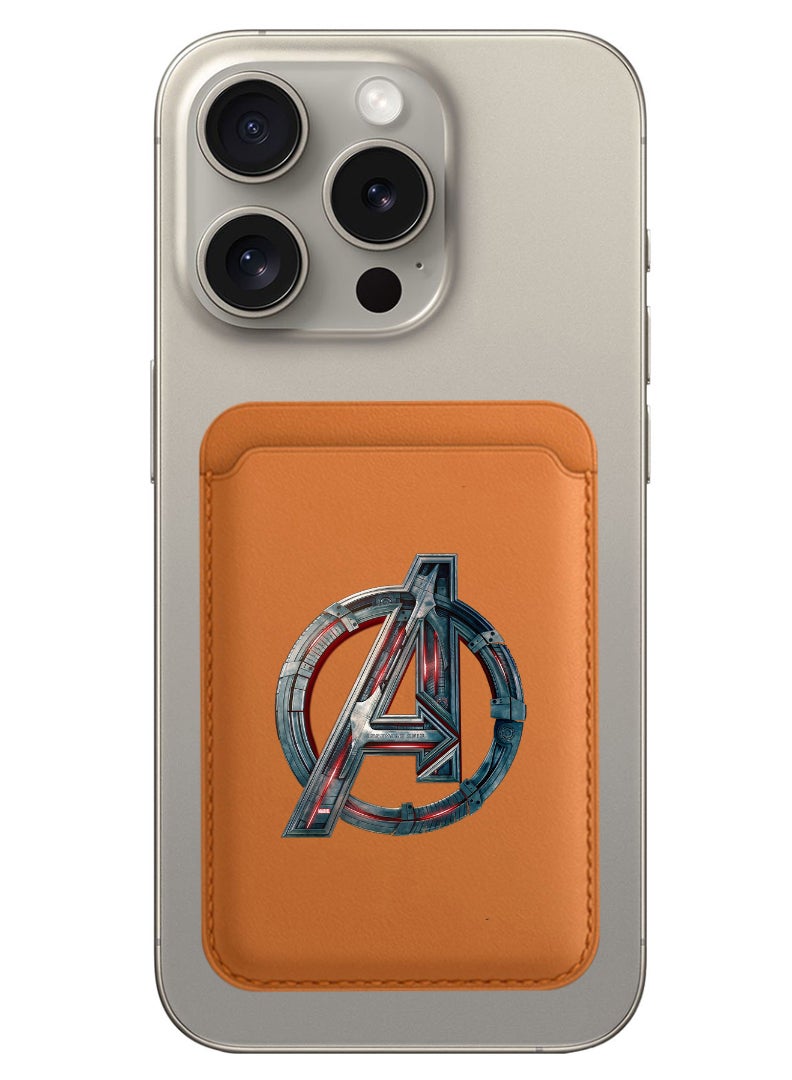 Theodor Magnetic Wallet, Compatible with MagSafe Wallet, for iPhone Wallet, for iPhone 16/15/14/13/12 Series, Not for iPhone 13/12 mini, 3 Card Holder, Vegan Leather, Brown - avenger-logo - Image 1