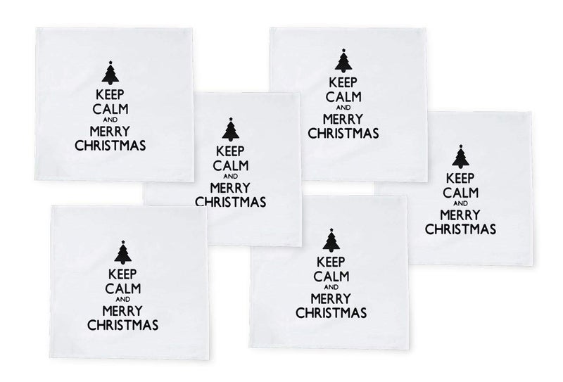 Khakee Christmas Theme Tafta Silk Napkins 10x 10Pack of 6