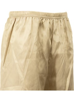 Oppland Men's Satin Fabric Shorts Solid Color Elastic Waist No Pocket Lightweight Fabric  - Image 4