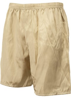Oppland Men's Satin Fabric Shorts Solid Color Elastic Waist No Pocket Lightweight Fabric  - Image 5