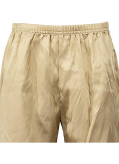 Oppland Men's Satin Fabric Shorts Solid Color Elastic Waist No Pocket Lightweight Fabric  - Image 2