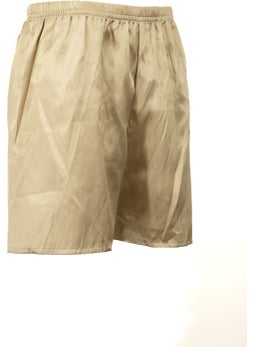 Oppland Men's Satin Fabric Shorts Solid Color Elastic Waist No Pocket Lightweight Fabric  - Image 3