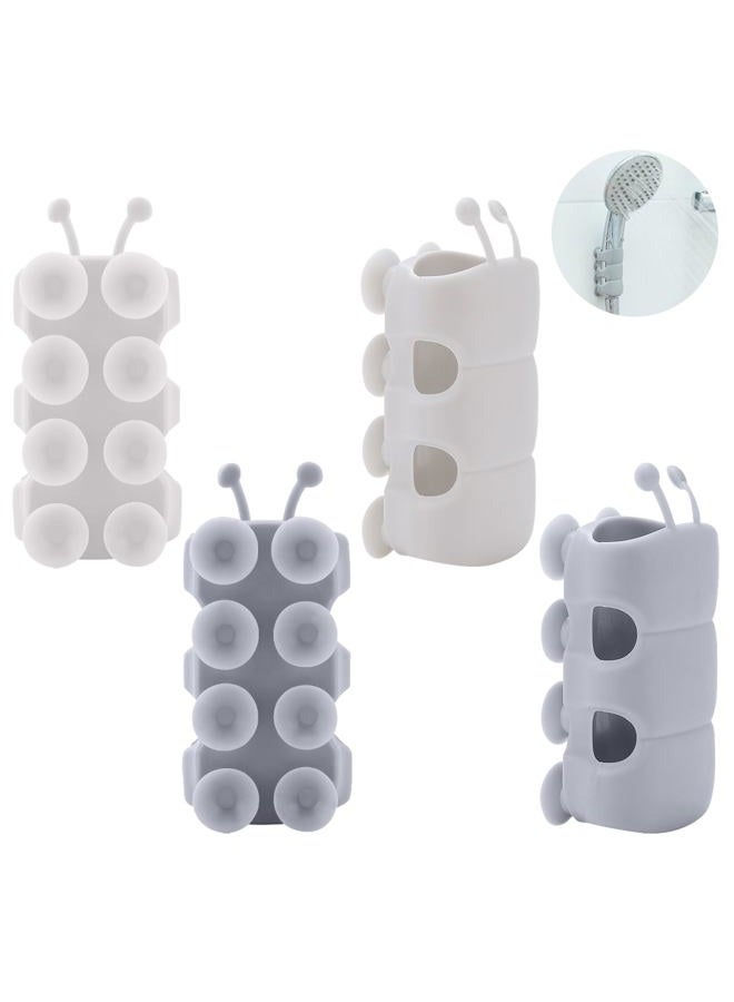 ZROCIGA 4 Pcs Silicone Shower Head Holder, Universal Relocatable Shower Head Suction Cup Holder, Wall Mount Adjustable Shower Holder for Bathroom Non Drilling - Image 1
