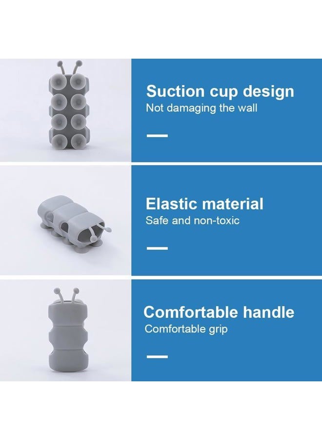 ZROCIGA 4 Pcs Silicone Shower Head Holder, Universal Relocatable Shower Head Suction Cup Holder, Wall Mount Adjustable Shower Holder for Bathroom Non Drilling - Image 5
