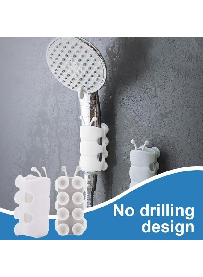 ZROCIGA 4 Pcs Silicone Shower Head Holder, Universal Relocatable Shower Head Suction Cup Holder, Wall Mount Adjustable Shower Holder for Bathroom Non Drilling - Image 2