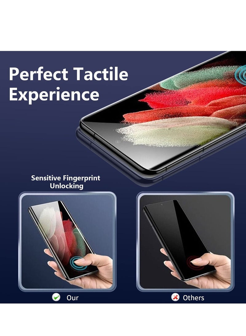 BORTONY Galaxy S22 Ultra Screen Protector [2+2 Pack] Camera Lens Protector, Fingerprint Unlock Support, HD Tempered Glass, Touch Sensitive, Anti Scratch, for Samsung S22 Ultra 5G Glass - Image 4