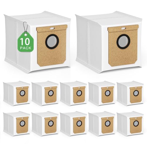isinlive 10 عبوة أكياس غبار بديلة لجهاز التنظيف الروبوتي eufy L60 SES L50 SES، أكياس بديلة سعة 2.5 لتر لجهاز Haier H9+، Conga Home 10000، 8090 Ultra، 9090 AI لتنظيف الغبار - Image 1