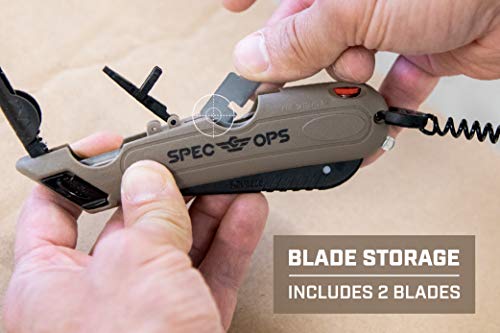 Spec-Ops Spec Ops Tools Safety Knife Box Cutter, Includes Holster & Lanyard, 3% Donated to Veterans, black/tan - Image 5