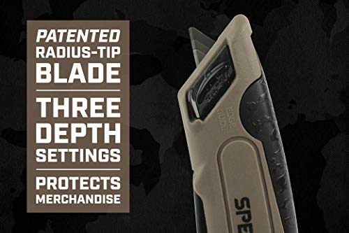Spec-Ops Spec Ops Tools Safety Knife Box Cutter, Includes Holster & Lanyard, 3% Donated to Veterans, black/tan - Image 2