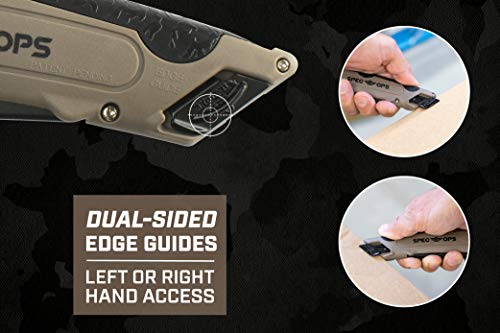 Spec-Ops Spec Ops Tools Safety Knife Box Cutter, Includes Holster & Lanyard, 3% Donated to Veterans, black/tan - Image 3