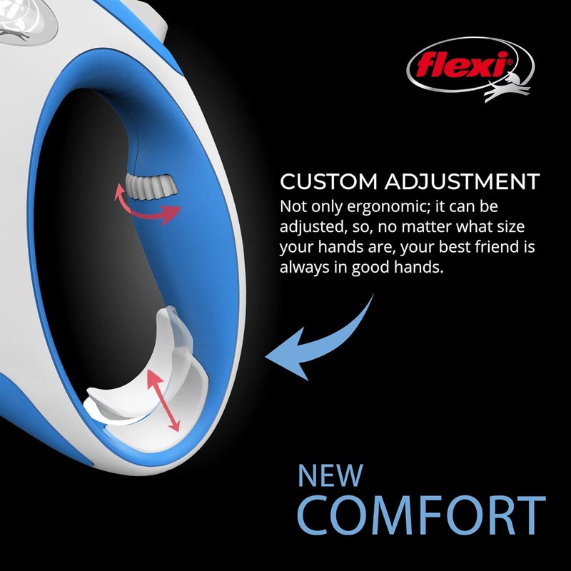 FLEXI New Comfort Retractable Dog Leash Tape for Dogs Up to 110 lbs 26 ft Large BluePastelGerman Quality Product - Image 3