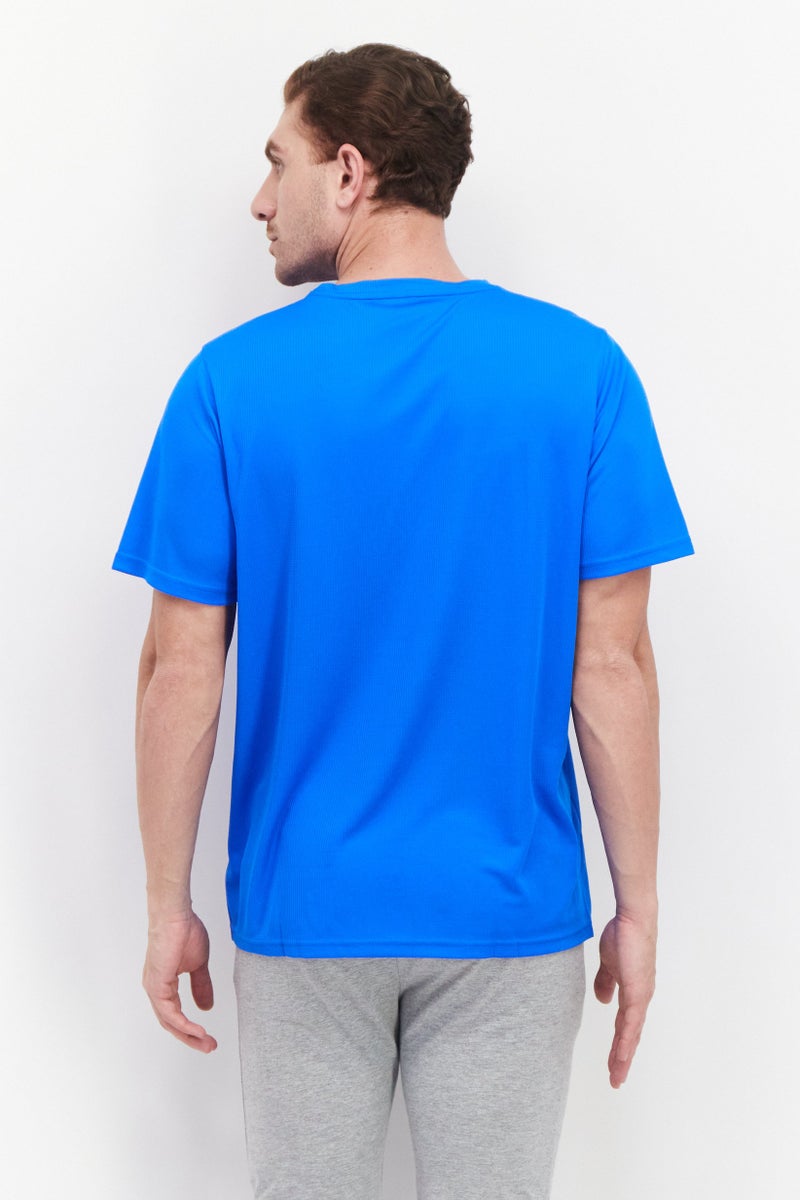 PUMA Men Sportswear Fit Short Sleeve Brand Logo Training T-Shirt, Blue - Image 3