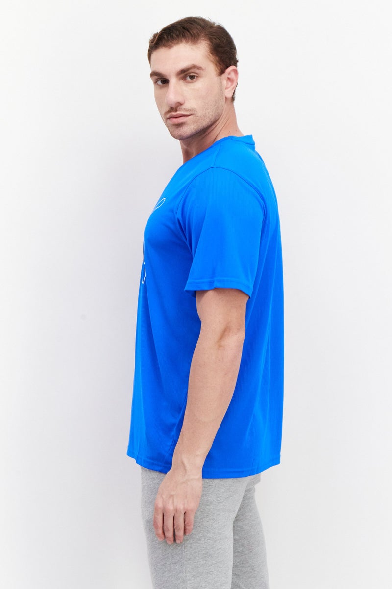 PUMA Men Sportswear Fit Short Sleeve Brand Logo Training T-Shirt, Blue - Image 4