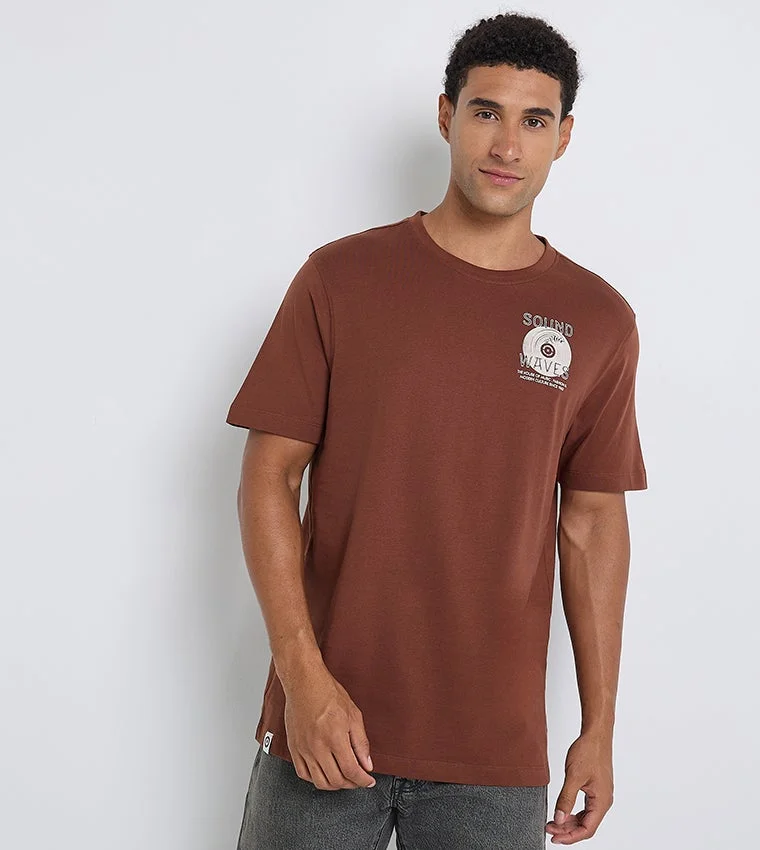بين شيرمان Ben Sherman Men's Crew Neck Short Sleeve Printed T-Shirt