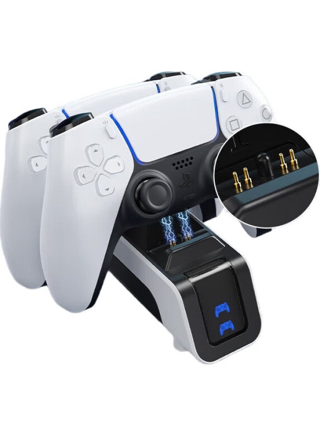 Jemdo Compatible With Ps5 Dual Controller Charging Station, Original Ps5 Controller Charging Base, Dual Controller Gaming Controller Stand, Charging Adapter With Charging Indicator Light, Ps5 Dual Controller Charging Base - Image 1