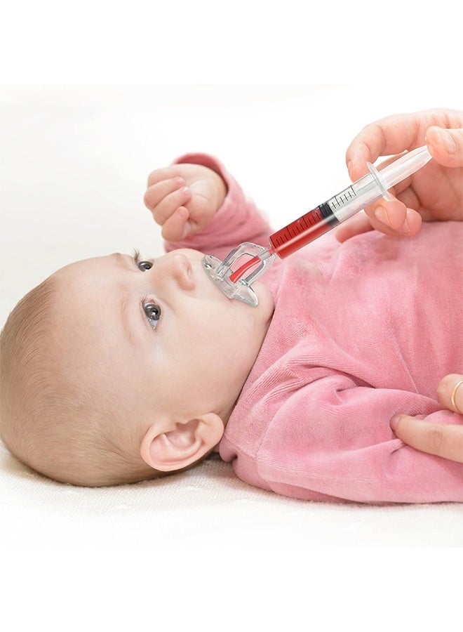 HY 1 Set Baby Medicine Syringe Pacifier for Oral Feeding, Liquid Baby Medicine Dispenser, Newborn and Infant Pacifier Medicine Dispenser, Baby Essentials Medicine Pacifier Dispenser Baby - Image 2
