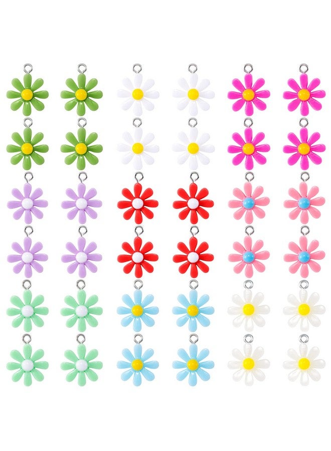 OIIKI 36Pcs Resin Flower Charm Pendants For Jewelry Making Women Flowers Pendants Acrylic Cute Diy Jewelry Supplies For Necklace Bracelets Earrings For Christmas Parties - Image 1