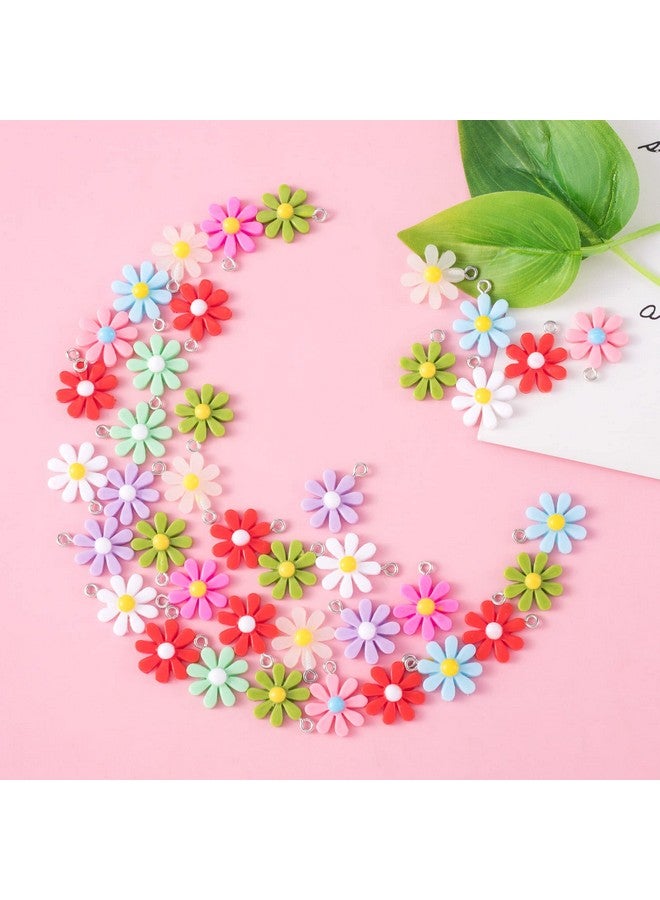 OIIKI 36Pcs Resin Flower Charm Pendants For Jewelry Making Women Flowers Pendants Acrylic Cute Diy Jewelry Supplies For Necklace Bracelets Earrings For Christmas Parties - Image 3