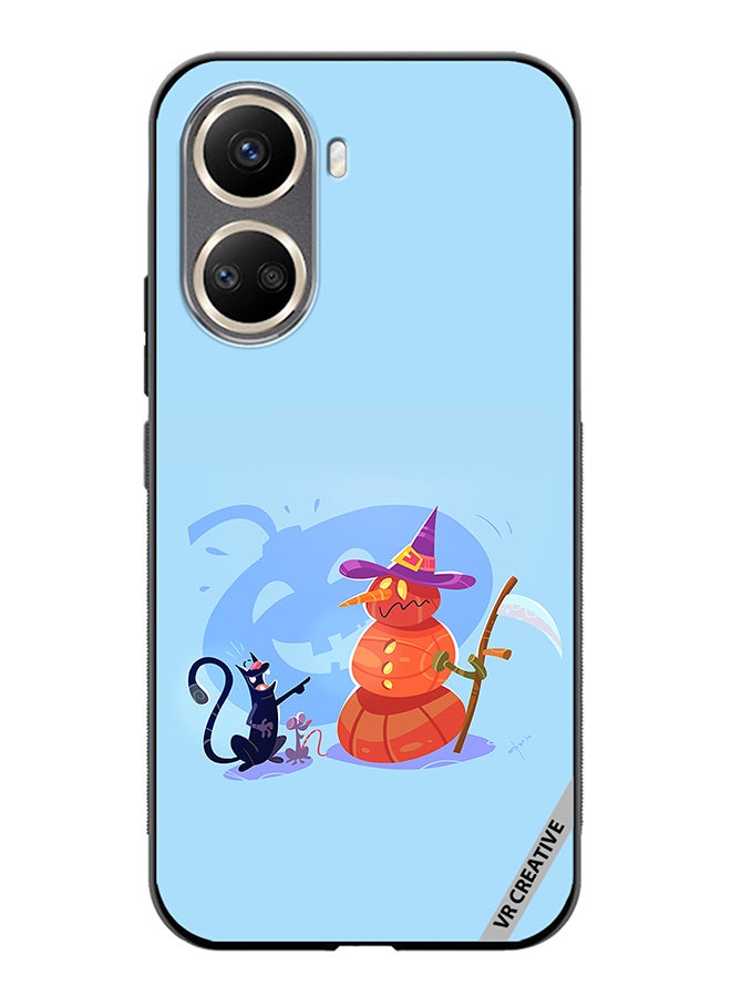 VR CREATIVE Protective Case Cover For Huawei Nova 10 SE Halloween Cat Design Multicolour - Image 1
