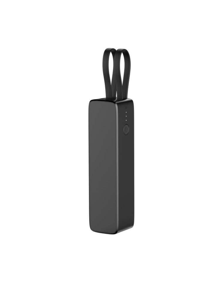 general Power bank with cable 5000 mAh mobile power bank with stand and light mini portable fast charging ultra-thin mobile power bank - Image 1