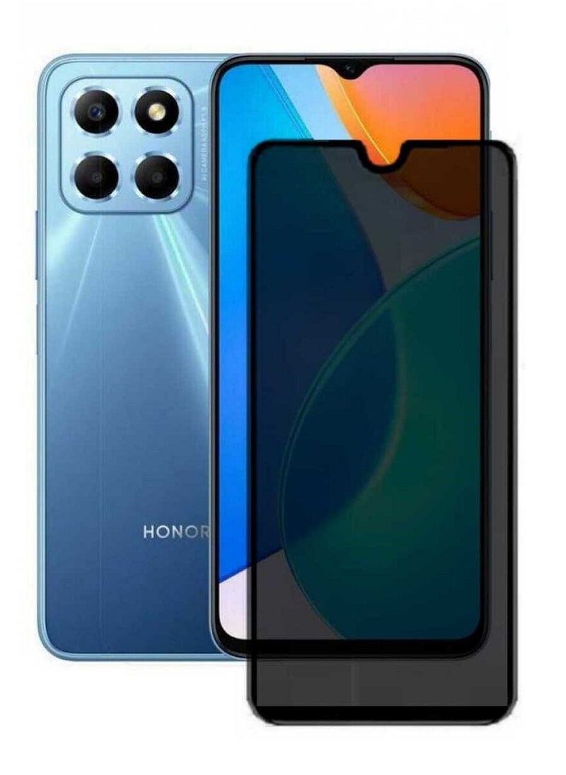 we3 Tempered Glass Screen Protector Anti-Spy Privacy Designed For Honor X6 Full Glue Edge to Edge Full Screen Coverage And Bubble Free  - Image 1